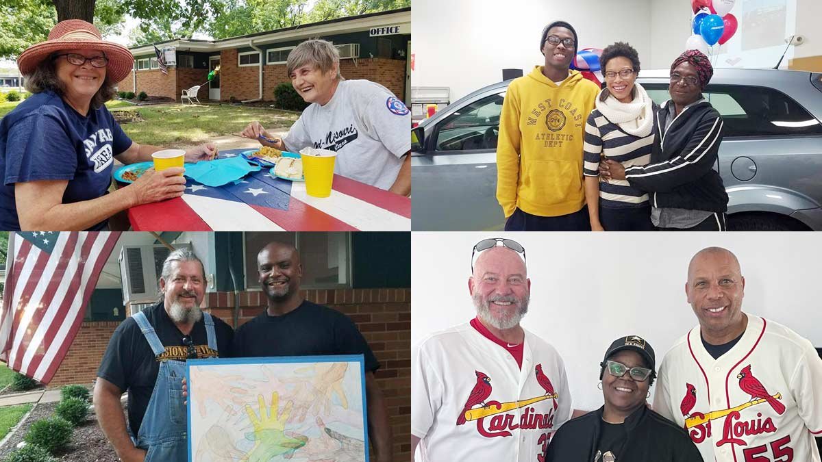 Collage of residents at different events